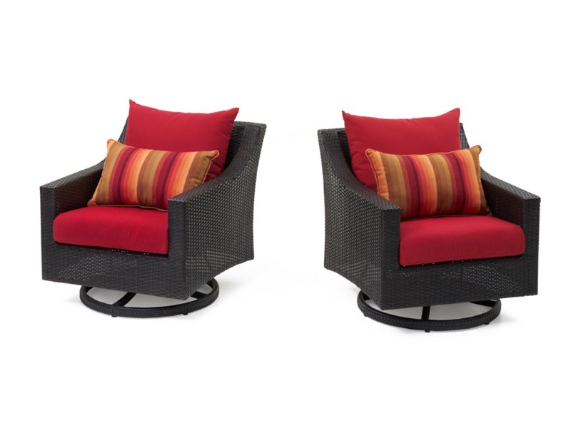 Deco Motion Club Chairs Sunset Red