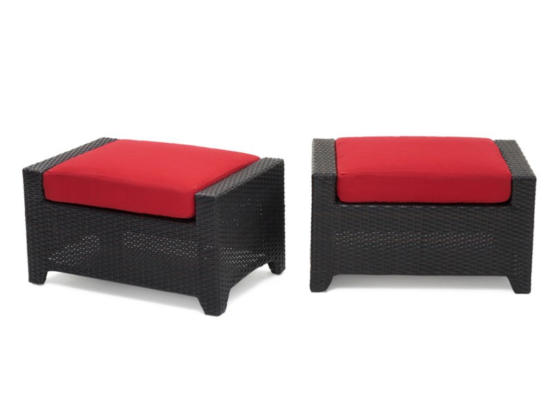 Deco Club Ottomans Sunset Red