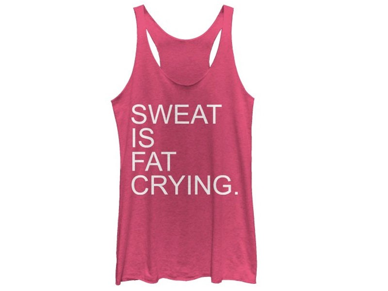 Women's Sweat is Fat Crying Tank Top