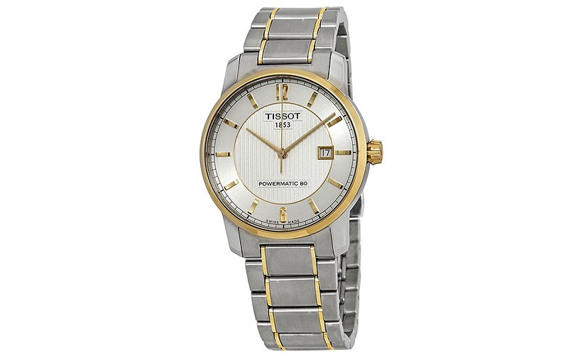 T-Classic Automatic Titanium Silver Dial Two-tone Men's Watch
