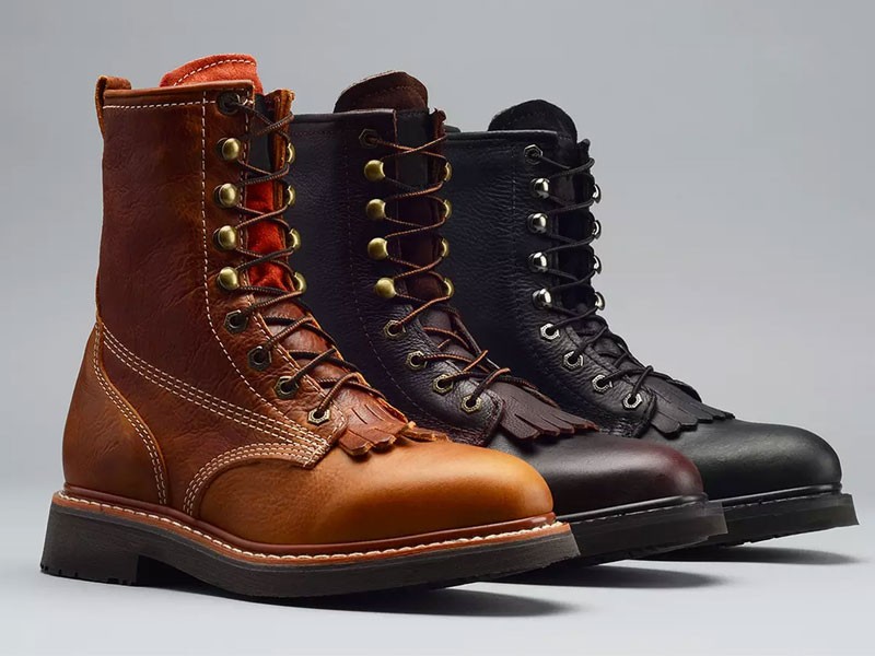 Men's Genuine Leather Goodyear Welted Virgil Kiltie Work Boots