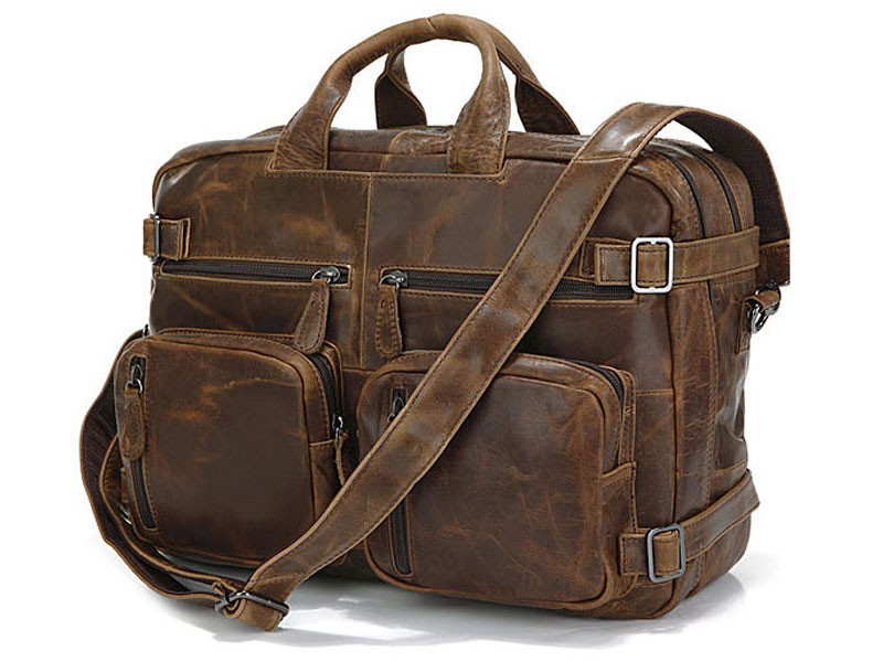 Kobe Distressed Leather Men's Hybrid Backpack & Briefcase