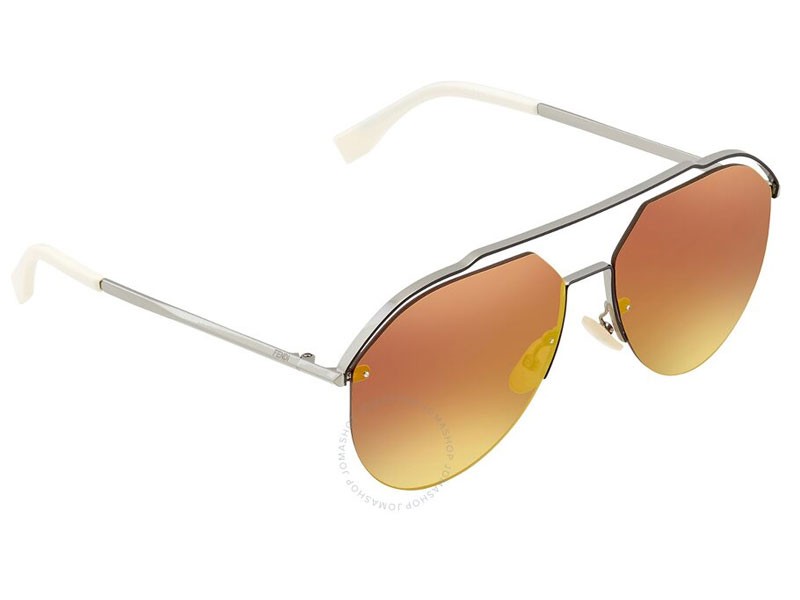 Fendi Men's Gunmetal Aviator/Pilot Sunglasses