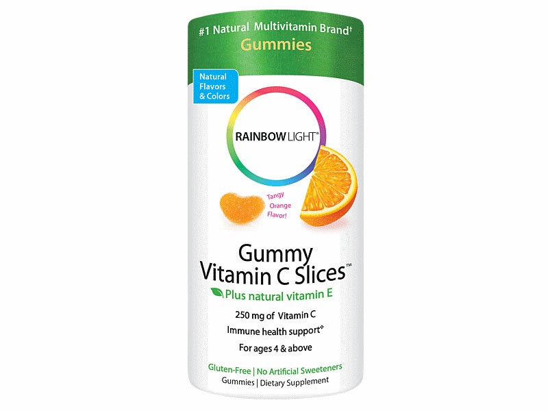 Vitamin C Gummy Slices Natural Vitamin E 250 MG Orange 90 Gummies