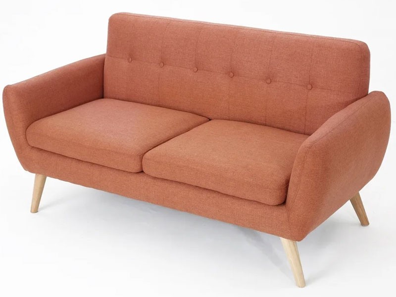 Josephine Mid-Century Upholstered Sofa By Christopher Knight Home