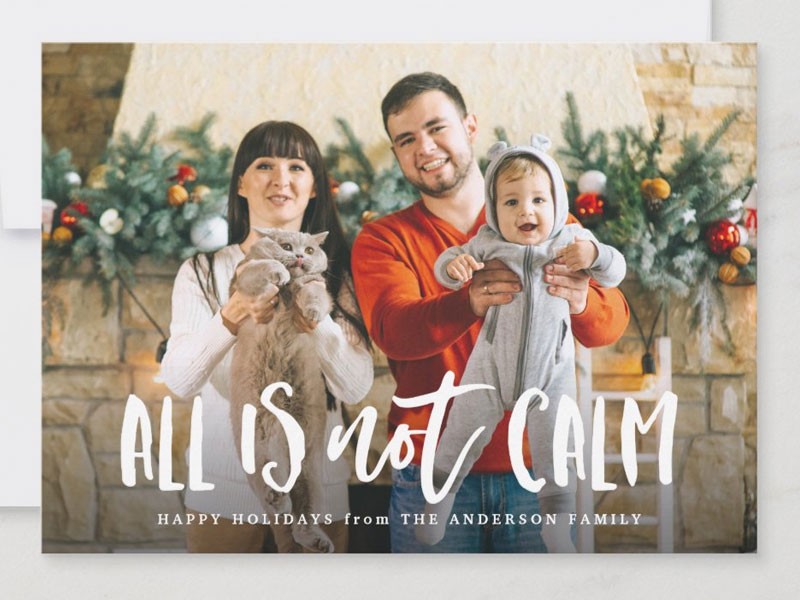 All is Not Calm Funny Holiday Photo Card