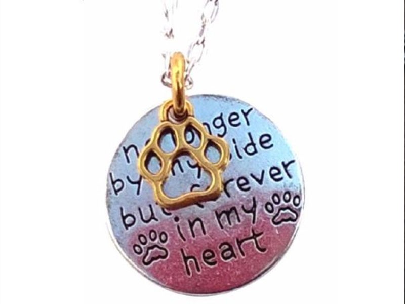 Women's Necklace No Longer By My Side But Forever In My Heart Charm Dog Cat