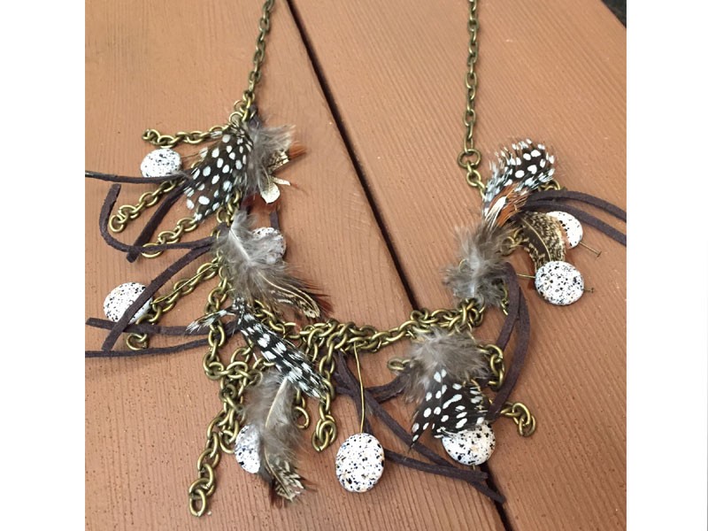 Long Feather Necklace For Women