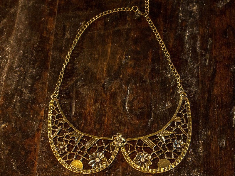 Women's Candice Bronze Bib Necklace