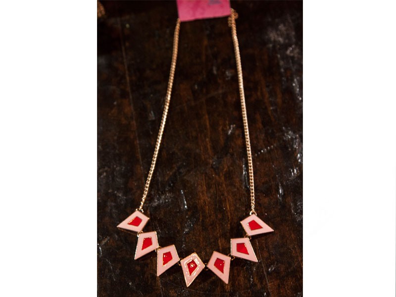Women's Deborah Pink And Red Pendant Necklace