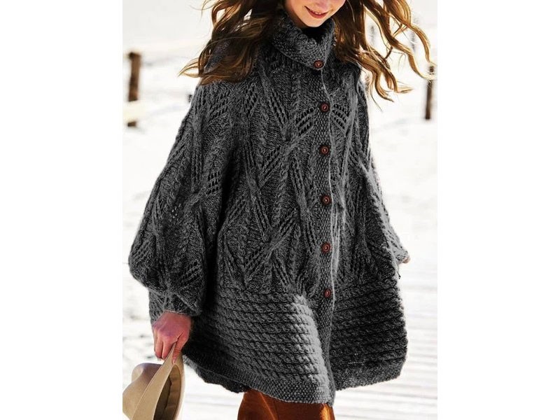 Misslook Sweater plus size Vintage Cotton Knitted Outerwear For Women