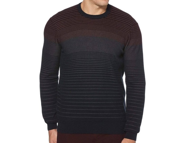 Men's Stripe Crew Neck Sweater