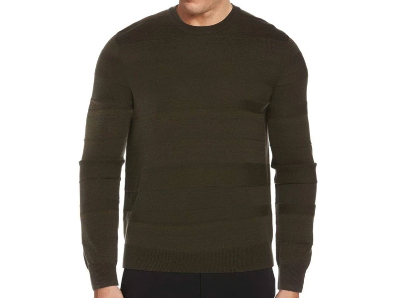 Men's Stripe Crew Sweater Green
