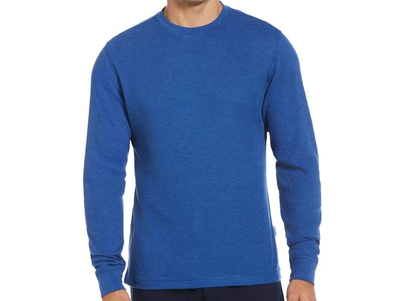 Men's Thermal Heather Sleep Shirt Blue