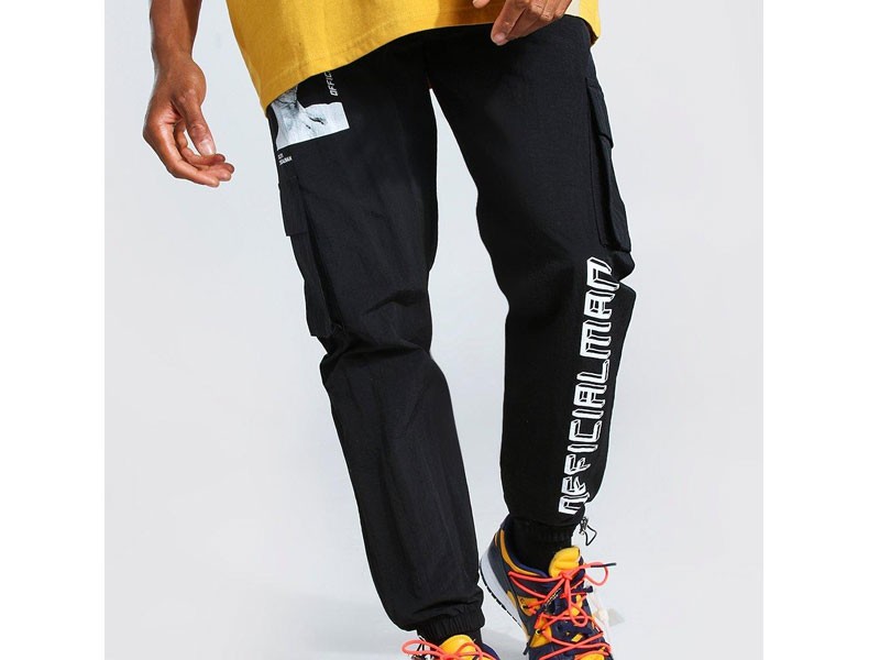 Men's Shell Statue Print Cargo Trousers