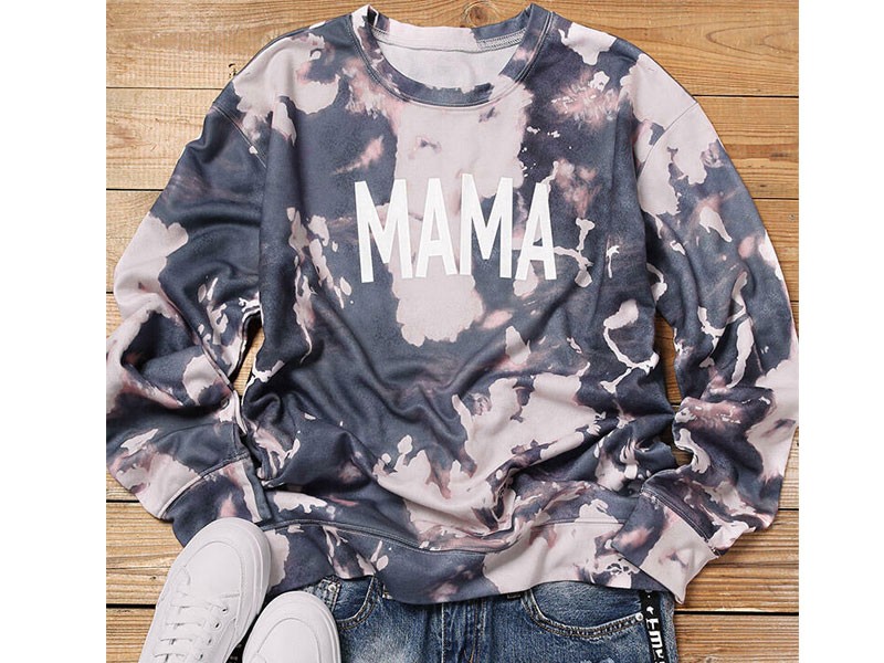 Bleached Madre O-Neck Sweatshirt For Women