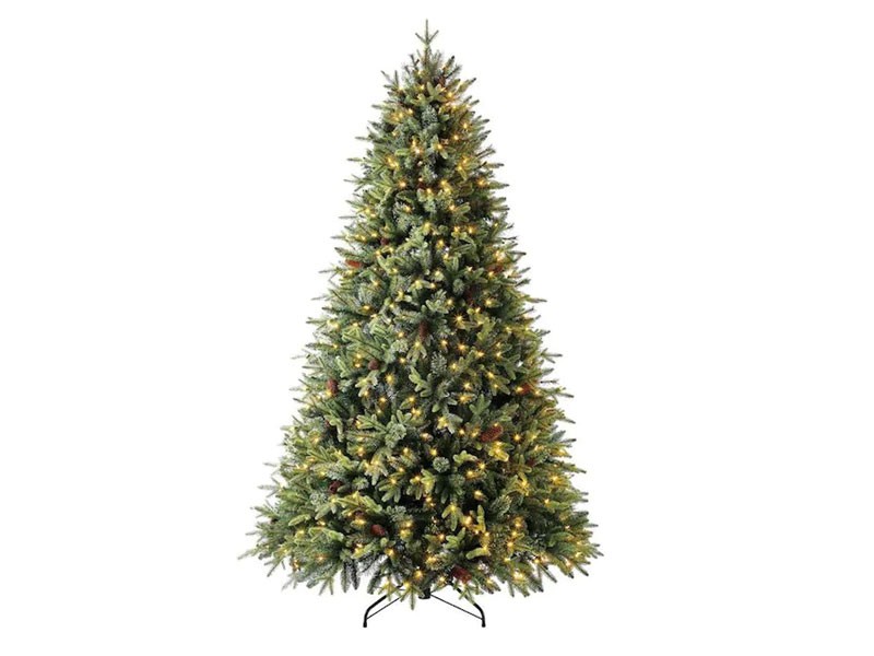 Holiday Living 7.5-ft Hayden Pine Pre-Lit Traditional Artificial Christmas Tree