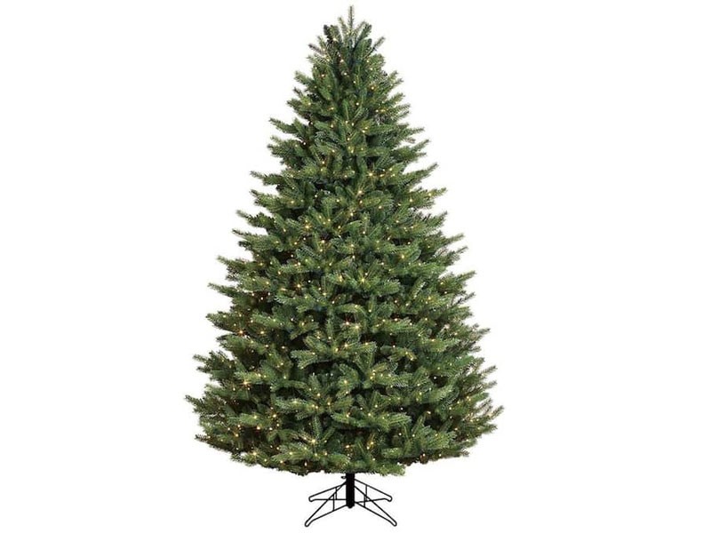 GE 7.5-ft Oakmont Spruce Pre-Lit Traditional Artificial Christmas Tree