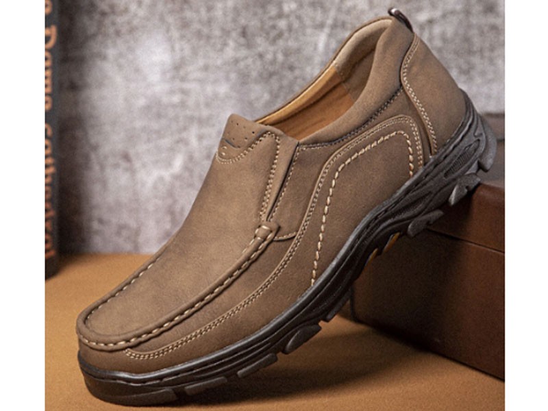 Men's Menico Stitching Slip Resistant Lightweight Comfy Slip-on Casual Shoe