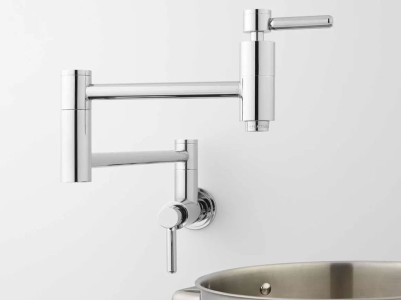Signature Hardware Contemporary Double Handle Wall Mounted Pot Filler