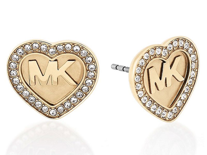 Michael KorsLogo Gold-Tone and Pave Stud Earrings For Women