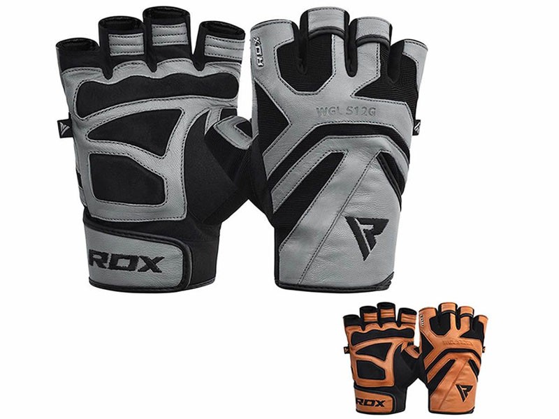 RDX S12 Short Finger Heavy Weight Lifting Leather Gym Gloves