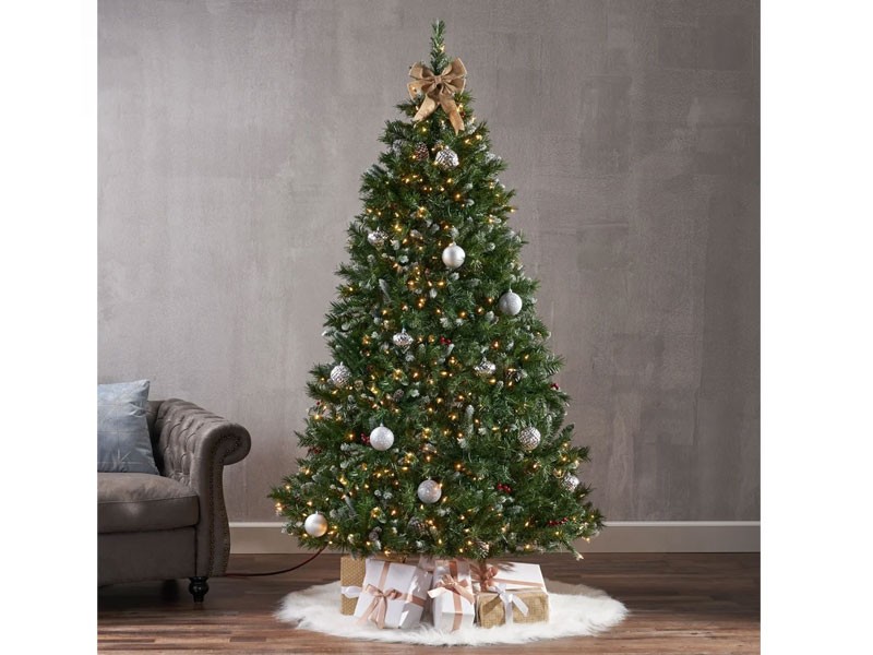 7-ft Spruce Pre-Lit or Unlit Hinged Artificial Christmas Tree
