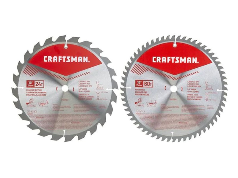 Craftsman 2-Pack 10-in Set-Tooth High-Speed Steel Circular Saw Blade Set