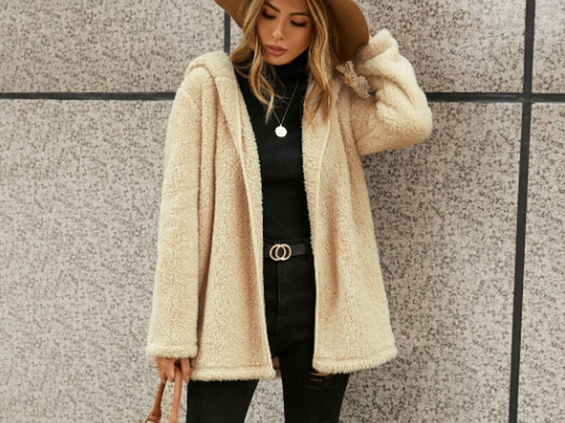Yoins Two Large Pockets Lapel Collar Long Sleeves Coat For Women