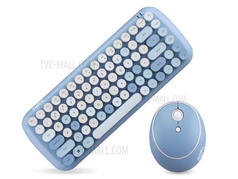 Wireless Mini Mouse Keyboard For Girls Blue