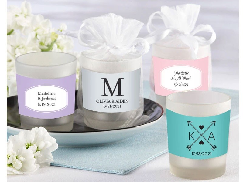 Personalized Frosted Glass Votive