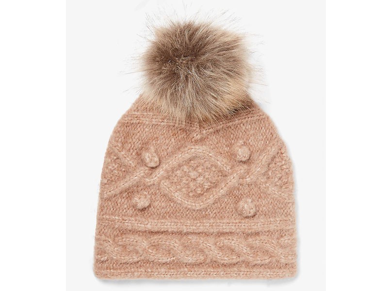 Cozy Cable Knit Pom Beanie For Women