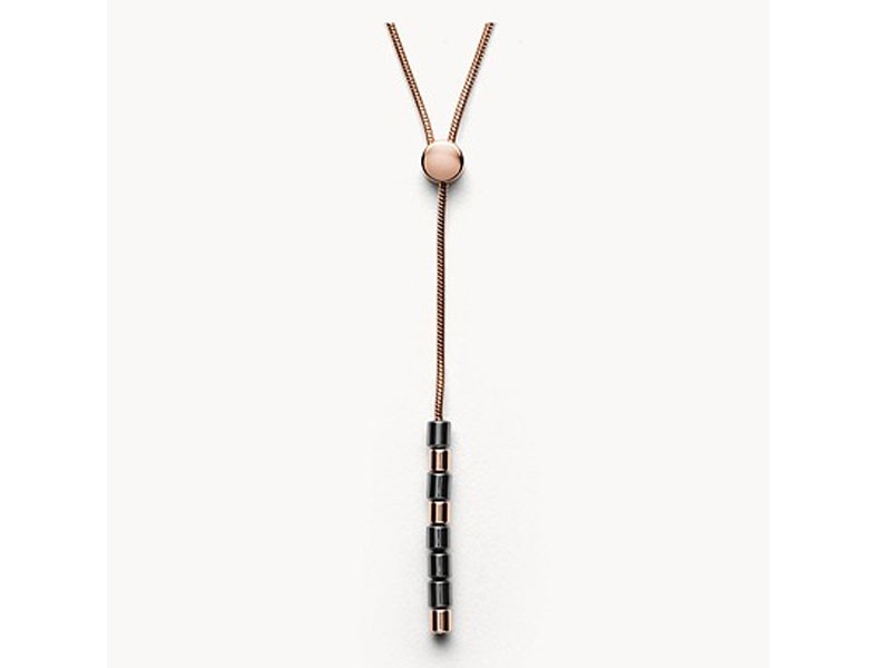 Skagen Denmark Ellen Rose-Tone Stainless Steel Necklace For Women