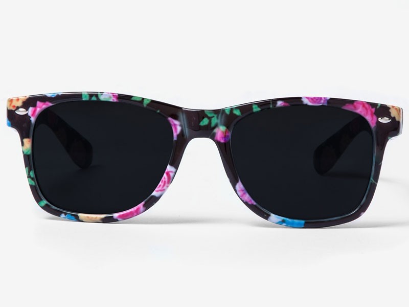 Black Flora Sunglasses For Women