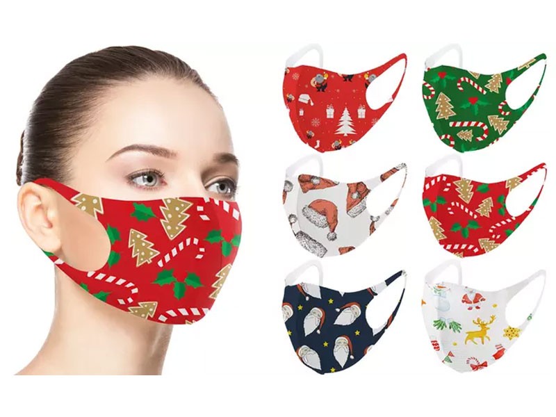 Fun Prints Reusable Holiday-themed Fabric Face Masks