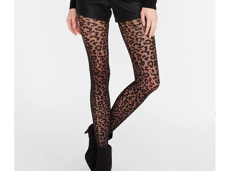 Sheer Leopard Tights For Women