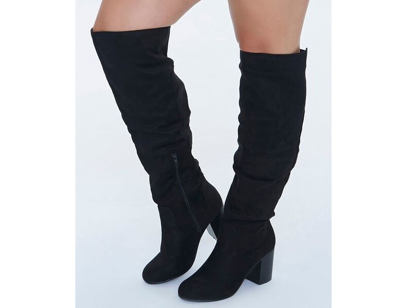 Faux Suede Knee-High Boots For Women