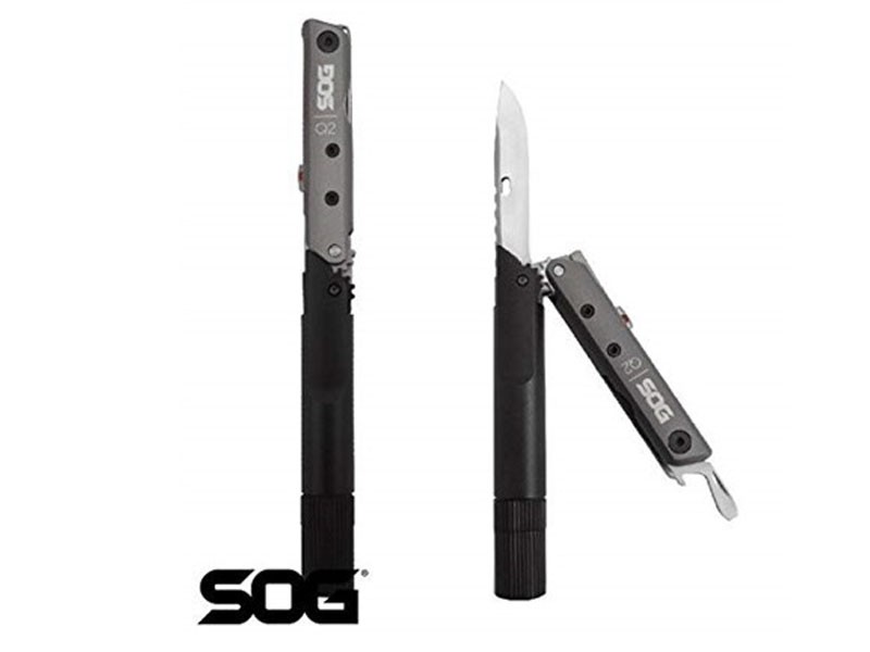 SOG Multitool EDC Pen Light Baton Q2 LED Flashlight With EDC Knife