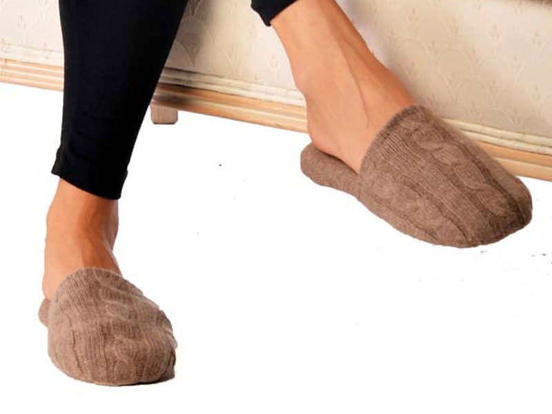 Pure Cashmere Slippers For Women