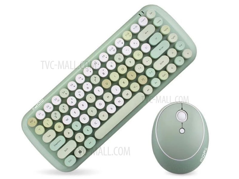 Moffi Wireless Mini Mouse Keyboard For Girls Green