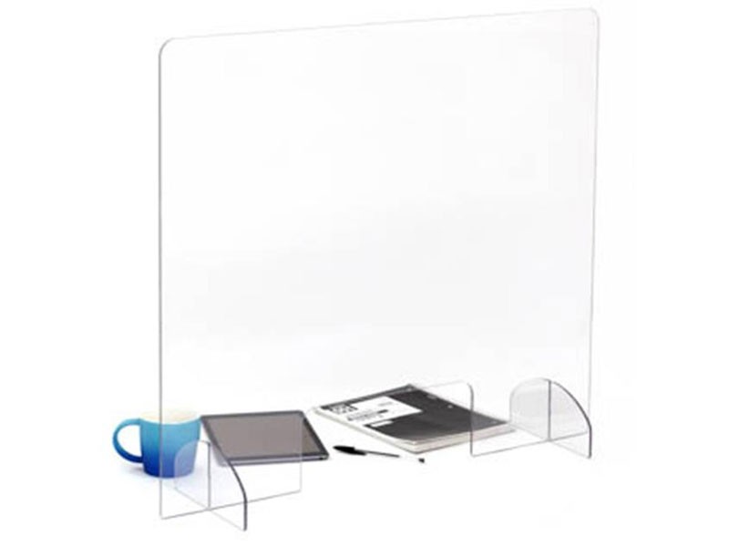 Portable Freestanding All-Acrylic Sneeze Guard By Safco Office Furniture