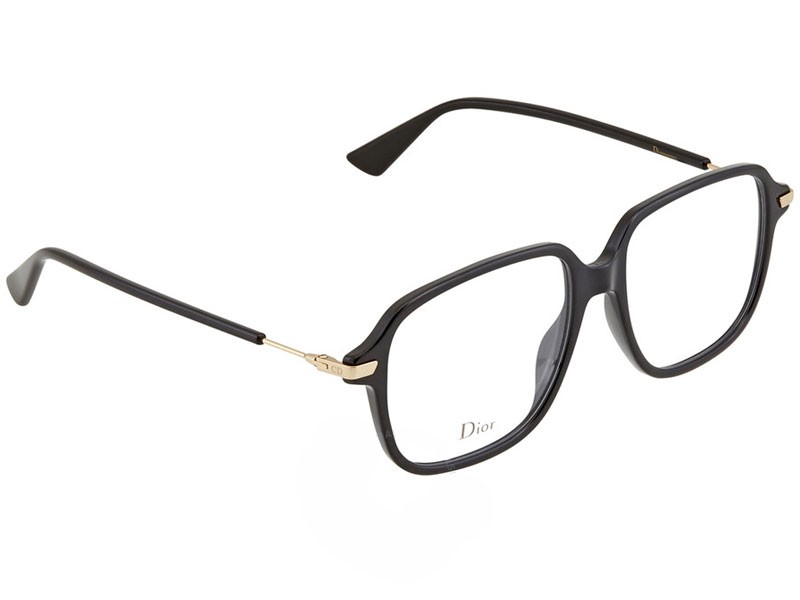 Dior Unisex Black Square Eyeglass Frames