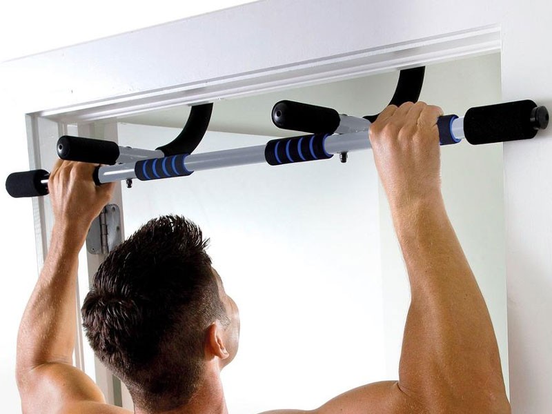 Pure Fitness Workout Bar Multi-Purpose Doorway Pull-Up Bar