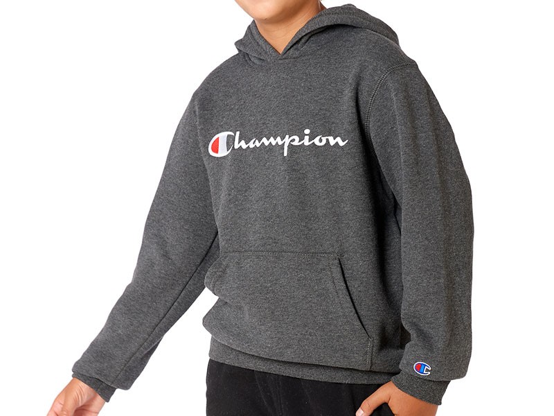 Boy's Champion Signature Logo Solid Hoodie
