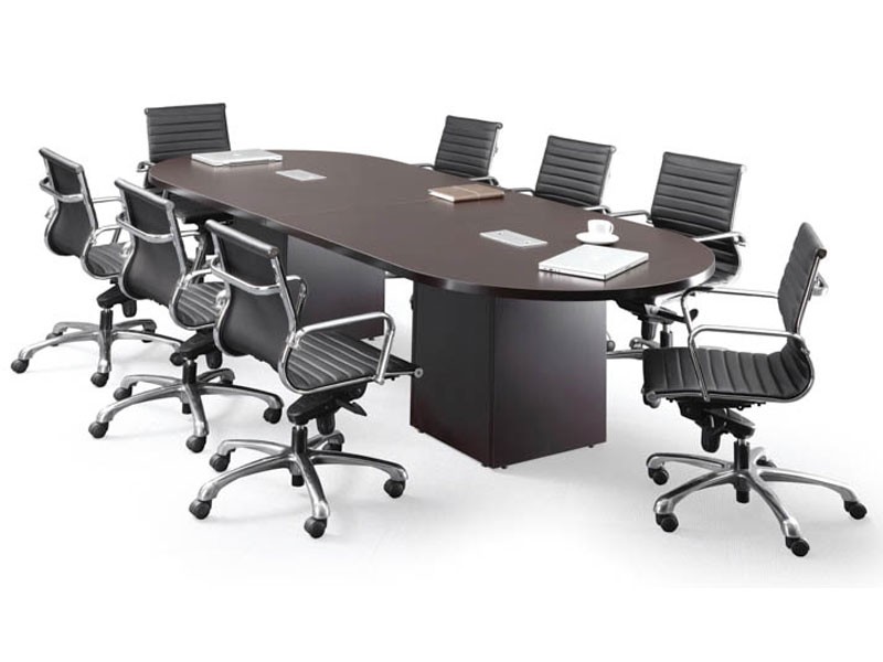 10' Racetrack Conference Table With Cube Bases By Office Source