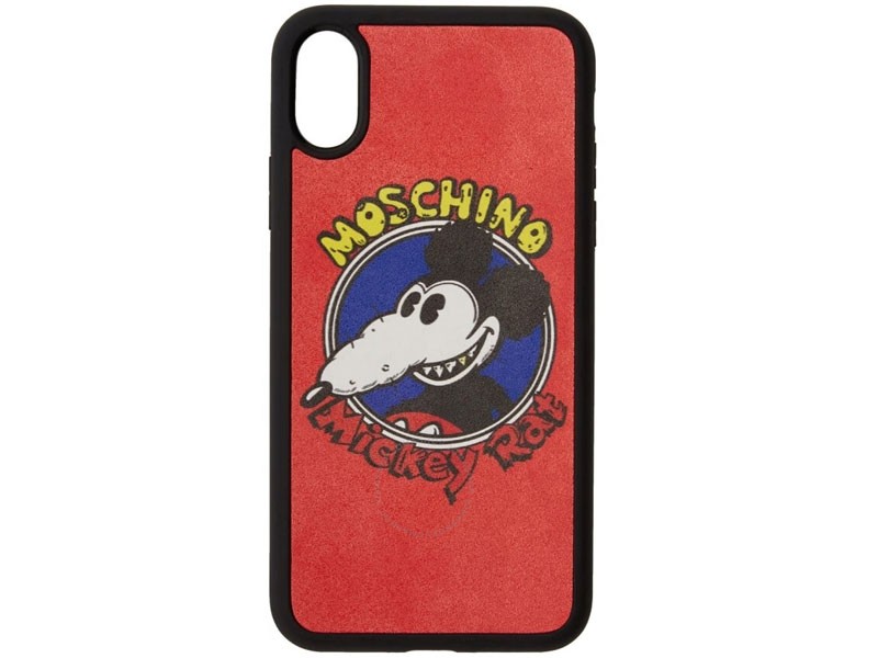 Moschino Ladies Mickey Rat Print iPhone X/XS Case