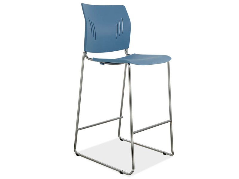 Polyurethane Stool with Chrome Frame By Office Source