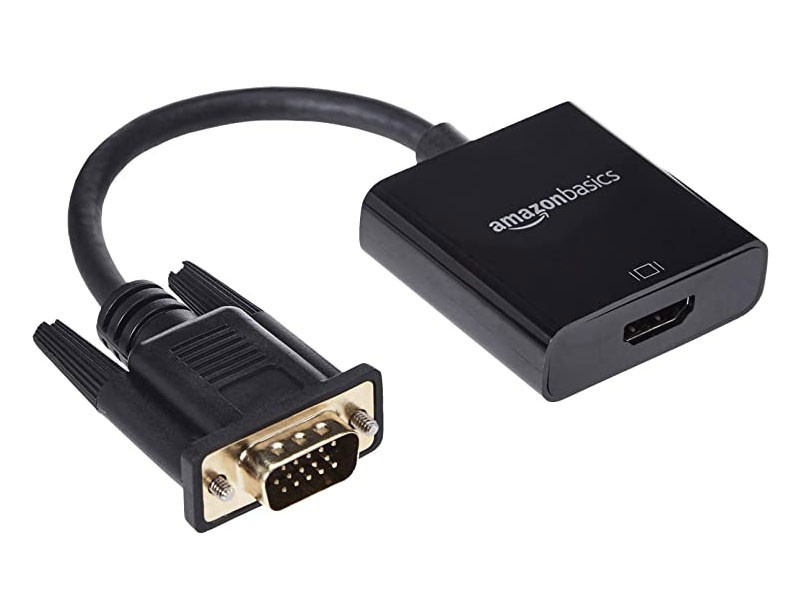 AmazonBasics Gold-Plated HDMI (Female) to VGA (Male) Adapter