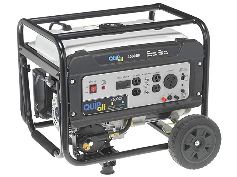 Quipall 4500DF Dual Fuel Portable Generator (CARB)