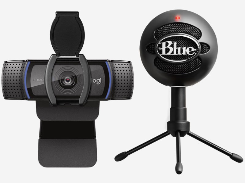 Instant Streaming Studio Logitech C920s Webcam Blue Snowball iCE Microphone